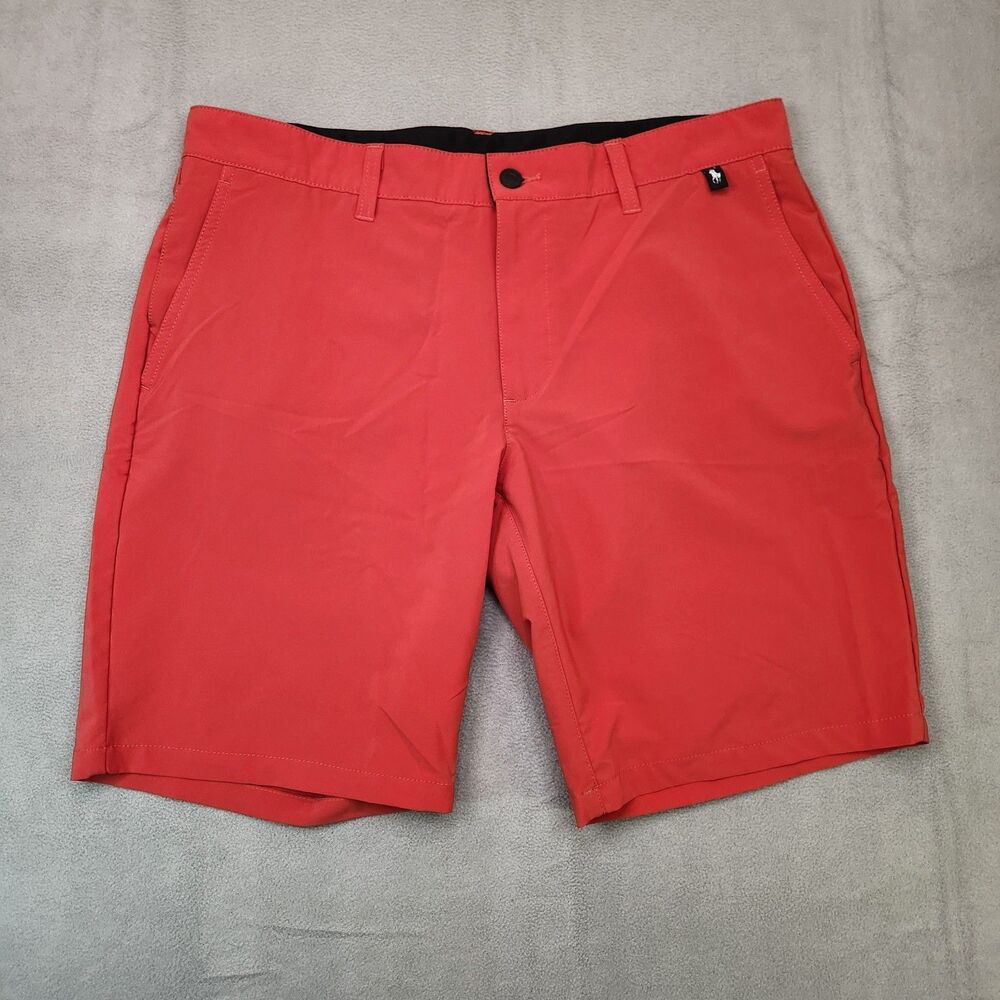 Polo Ralph Lauren Board Shorts Swim Trunks Hybrid Men's 33 Red Stretch 9.5"